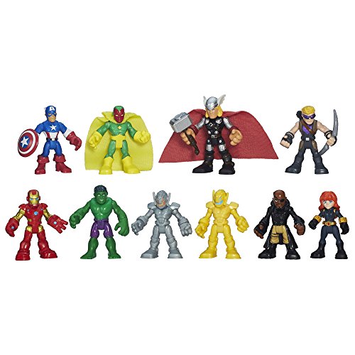 Marvel Playskool Heroes Super Hero Adventures Ultimate Set, 10 Collectible 2.5-Inch Action Figures, Toys for Kids Ages 3 and Up (Amazon Exclusive)