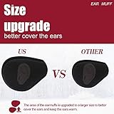 Ear Warmer By Metog Gift Box Ear muffs Foldable Polar Fleece Earmuffs Black,One Size