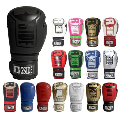 Ringside Apex Flash Sparring Gloves, IMF-Tech Synthetic Boxing Gloves with Secure Wrist Support, Ideal for Men and Women, Black and Black, 16 oz