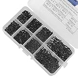 XINGYHENG 800Pcs 8 Kinds M2 Stainless Steel Black Self Tapping Screw Black Oxide Flat Cross Recessed Pan Head Screw Assortment Kit Collected in A Convenient Case