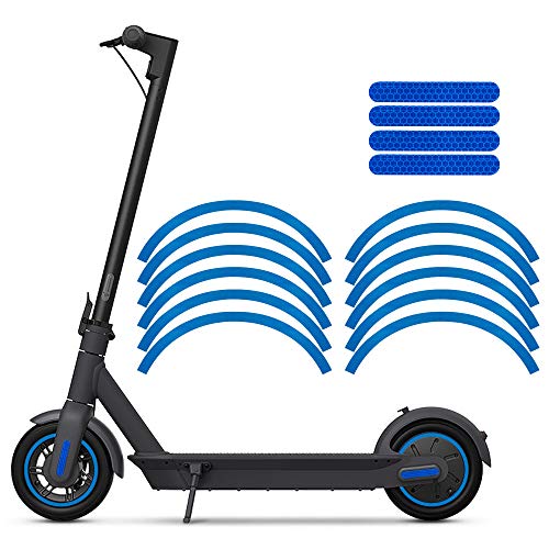 TOMALL Waterproof Reflective Wheel Stickers Self-Adhesive Warning Strip Compatible with Max G30 Electric Scooter