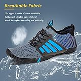 WateLves Water Shoes Mens Womens Beach Swim Shoes Quick-Dry Aqua Socks Pool Shoes for Surf Yoga Water Aerobics (B/Blue Gray, 44)