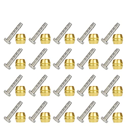 CYCEARTH Bicycle Brake Olive and Brass Connecting Insert Kit for Shimano BH90 Bike Hydraulic Disc Brake Oil Hose (BH-90 (20pcs))