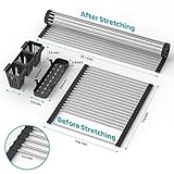 Extra Large Black Expandable Roll Up Dish Drying Rack Up to 25.1''with 2 Storage Baskets,Over The Sink Kitchen Rolling up Dishes Drainer, Foldable,Rollable