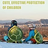 FRJINIE 5PC Cute Turtle Ski Protection Set,Turtle Protection Hip Butt Pads Elbow Protector,Turtle Butt Pads for Skating Padded Turtle Knee Pad for Kids Adults Skiing Roller Protection