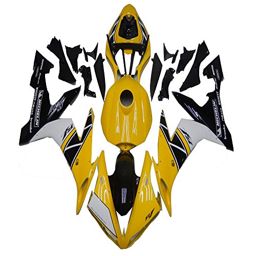 NT FAIRING Complete Yellow Black White Injection Fairing Fit for Yamaha 2004 2005 2006 YZF R1 R1000 YZF-R1 New Painted Kit ABS Plastic Motorcycle Bodywork Aftermarket