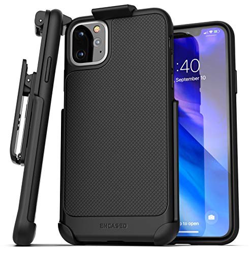 iPhone 11 Pro Belt Clip Case (Thin Armor) Slim Grip Cover with Holster - Black (iPhone 11 Pro)