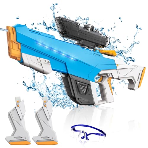 Electric Water Gun for Adults Kids,Strongest Shooter Water Pistol Automatic Squirt Guns with Large Capacity, 2Modular Battery, 26-32 FT Range,Outdoor Shooting Game Summer Pool Beach Party Toys