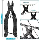 A AKRAF Bike Link Plier + Chain Breaker Splitter Tool + Chain Checker + 3 Pairs Bicycle Missing Links, Bike Link Opener Closer Plier Chain Cutter Connector Wear Indicator Tool (w/Silver Checker)