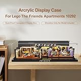 Acrylic Display Case for Lego Friends Apartments 10292 Building Set, Dustproof Display Box for Lego Ideas 21319 Central Perk Box Only ,Model NOT Included