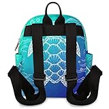 Ocean Turtle Mini Backpack Purse for Women, Sea Turtle Animals Lightweight Small Backpack Casual Travel Bag Daypack for Girls Children Teens Adult School Bag