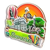 Quwsne Refrigerator Magnet Samara Russia Fridge Magnet City Travel Souvenirs Tourist Gifts 3D Classic Landmarks Handmade Crafts Home Decoration -2546