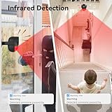 CPVAN Home Alarm System, WiFi PIR Motion Sensor Alarm, Wireless DIY Smart Door/Window Alarm for Home Security with Phone APP Alert 9 Pieces-Kit (Indoor PIR Alarm Host, 6 Door Sensors, 2 Remotes),Black