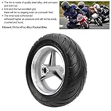 Okuyonic Wheel Rim, Thickened Pocket Bike Tire Wheel Tyre Rims Rubber Pocket Bike Wheel Stable Mini Bike Wheels for Direct Replacement for Pocket Bike(Front Wheel)