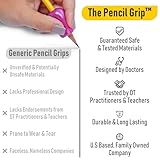 The Pencil Grip Original Pencil Grippers 6 Pcs, Improves Kids Handwriting, Ergonomic Pen Holder for Righties & Lefties, Ideal for Kids, Toddlers, Adults, Writing Tool with Finger Cushion