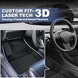 Autocessking Floor Mats Fit for Tesla Model 3 Highland 2025 2024, Custom Fit All-Weather Cargo Liner Full Cover Car Mats with Front Rear Cargo Mat Trunk Floor Mat Interior Accessories