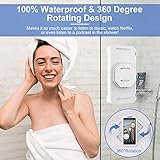 URROY Shower Phone Holder Waterproof, 360° Rotation Shower Phone Case, Anti-Fog High Sensitivity Universal Cover Mount Stand for Bathroom Wall Mirror Bathtub Kitchen, Gift for Men Women