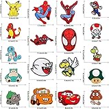 Iron on Patches for Clothing,18 pieces Anime Patches Embroidered Applique Patches,Sew on Iron on Patches Fabric Repair Patches for Kids Adult Clothes Jeans Jackets Hats Shoes Backpacks