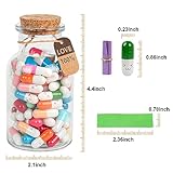 Capsule Letters Message in a Bottle -101pcs Love Pills Gifts for Boyfriend and Girlfriend Wife Friends. (Mixed Color 101PCS)