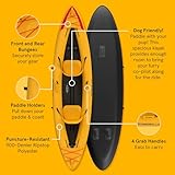 Retrospec Coaster Tandem Inflatable Kayak - 2 Person Inflatable Kayak for Adults, 500lb Weight Capacity, Puncture Resistant, Lightweight 2 Person Kayak with Adjustable Seats Paddle & Pump