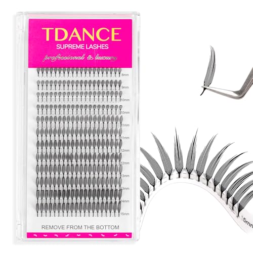 TDANCE Premade Anime Spire Lash Extensions for Professional Lash Artists - Anime Lashes Extensions, Plume Flake Lash Extensions, Lightweight, Perfect for Salon Use Comic Spire Lashes (0.07-D,8-15mm)