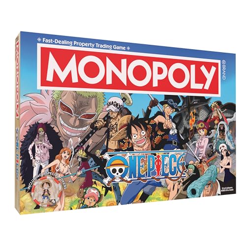 Monopoly: One Piece Edition Board Game | Buy, Sell, Trade with Popular Characters from The Manga & Anime Series | Featuring 9 Miniature Tokens | Officially Licensed Merchandise and Collectible
