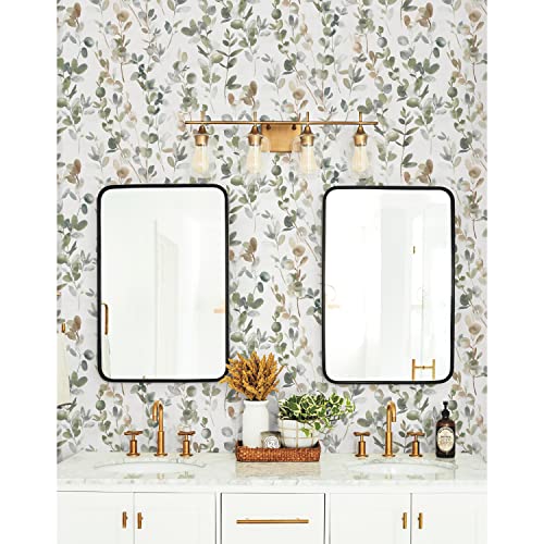 York Wallcoverings Candice Olson PSW1430RL Green Joyful Eucalyptus Premium Peel and Stick Wallpaper