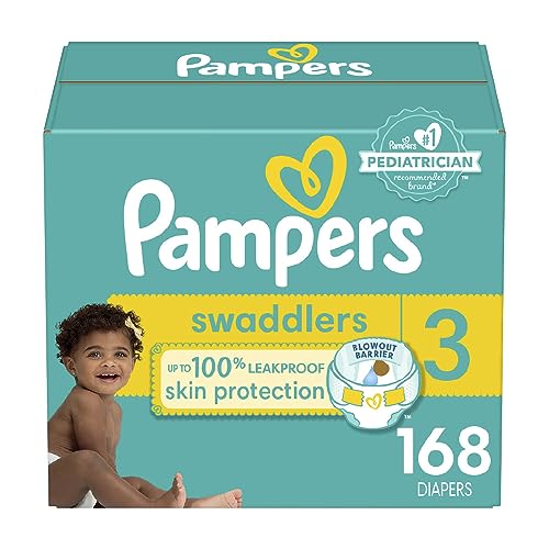 Pampers Baby Diapers - Swaddlers - Size 3, 168 Count, Ultra Absorbent Disposable Infant Diaper