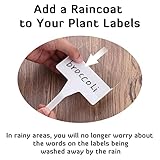 28 Pack Outdoor Plant Label, Large Waterproof Plastic Plant T-Type Tags, Durable Nursery Garden Markers, Perfect for Herbs, Flowers, Vegetable (Height 11.8'')