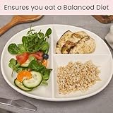 Uba Portion Control Plate (PORCELAIN) for Adults for Healthy Diet