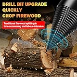 Generic 6Pcs Logs Bits Firewood Splitter Drill Bit Heavy Duty Camping Wood Splitter Screw Splitting Cone Driver Wood Splitter Bits