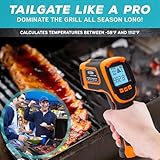 KIZEN Infrared Thermometer Gun (LaserPro LP300) - Handheld Surface Thermometer for Griddle, Grill, Oven, Pizza Oven, Vehicle's Engine, and A/C - Laser Surface Temp Reader -58F to 1112F