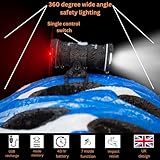 Brightside Bike Helmet Light. 2 in 1 Front and Rear Bike Light for All Cyclists. Fits Almost All Helmets. Bright and Light Bike Light. 43 Hour Runtime, Waterproof and Rechargeable Bike Helmet Light.