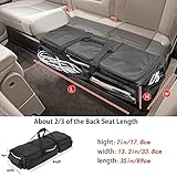 samdew Under Seat Storage Bag Fit for SuperCrew Cab & Crew Cab, Back Seat Double-Compartment Organizer for Truck, Practical Underseat Tool Box with Inner Dividers & Multiple Pockets (Patented Design)