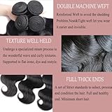 Katspon 12A Human Hair Bundles 20 22 24 26 Inch Body Wave Bundles Human Hair 100% Unprocessed Brazilian Virgin Hair 4 Bundles Deals Human Hair Extensions Quick Weave Bundles Human Hair Natural Black