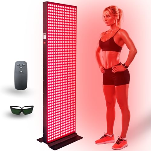 Red Light Therapy Device for Full Body & Face, 660nm & 850nm, Near Infrared Dual-Chip Clinical Grade LED Panel for Beautiful Skin, Weight & Pain Management and Overall Wellness (4000-Watts 800-LED)