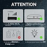 MOES Zigbee Smart Switch 2 Gang, No Neutral Wire Required, Inteligente Single Pole Light Switches, Compatible with Alexa Google Assistant, Remote Control, Require MOES Zigbee Hub