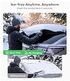 Zanch Upgrade Rear Windshield Cover for Ice & Snow [Fast Install&Removal] 600D Oxford Fabric Against Magnetic Fit Snow, Ice, Frost, Winter Accessories - Fit for Cars/Compact SUV - Medium(101 * 55)