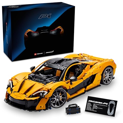 LEGO Technic McLaren P1 Scale Model Car for Adults, Racing Hypercar, Model Kit, for Men, Women, Parents and Husbands, Home Decor 42172