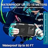 LY LANYOS Waterproof Underwater Snorkeling Diving Phone Case for iPhone 15/14/13/12/11 Pro Max Mini Xr/X/Xs and Galaxy S24/S23/S22/S21 Ultra Plus Professional [15m/50ft] Photo Video Cover (SG Black)