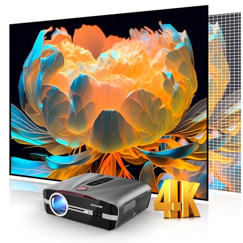 Movie Gaming Projector 4K Ultra HD Daylight Home Theater Smart 4K Auto Focus Bluetooth Wifi NFC 3840x2160 Indoor Daytime Projector with 6D Auto Keystone Ceiling HDMI ARC USB Apps Zoom Bright 1500ANSI