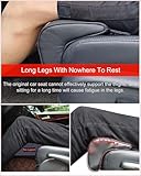 Pianotlbosx Car Leg Extender Leg Support for Driving, Car Front Seat Thigh Extender Support Cushions, Adjustable Length/Height/Angle Leg Rest Pillow for Cars Office (Black)