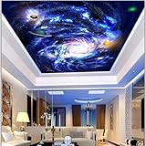 MILUXUEXUN Wallpaper 3D Photo Mural Living Room Bedroom Universe Sky Galaxy Ceiling Zenith Mural Wallpaper