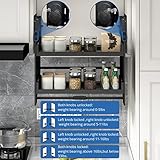 HEEPOR Pull Down Shelf Upper Kitchen Wall Cabinet Storage Organizer (36inch Cabinet) Black