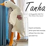 Tanha Giant Goose Plush, 6 Foot Goose Stuffed Animal, Cute Stuffed Goose, Soft White Duck Plush Gift for Girlfriend, Kids or Best Friend（75inch, 190cm）