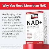 FORCE FACTOR NAD+ (NMN or Nicotinamide Riboside Alternative) with Resveratrol, Astaxanthin, Spermidine & Luteolin Complex, NAD to Support Cellular Health & Healthy Aging, 60 Capsules