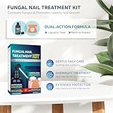 Toenail Fungus Treatment Extra Strength Kit: Nail Repair Liquid Solution and Patches - Nighttime Nail Patches Renewal - Fast Acting Drops with Undecylenic Acid, Natural Oil for Toe Finger Nails