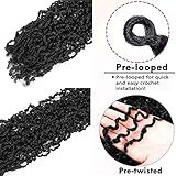 Boho Passion Twist Crochet Hair 20" - 8 Packs Black Pre Twisted Mini Majesty Twist Curly Senegalese Dreadlocks Extensions Pre-looped Soft Locs Braids for Women Synthetic