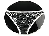 Haian Plastic Bikini Panties PVC Underwear 3 Pack (Medium, Glass Clear)