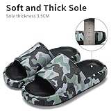 Boys and Girls Cloud Slides for Kids – Non-Slip Summer Slippers Lightweight Beach, Pool, and Indoor Shower Sandals Camo Black Little Kid 12.5-13